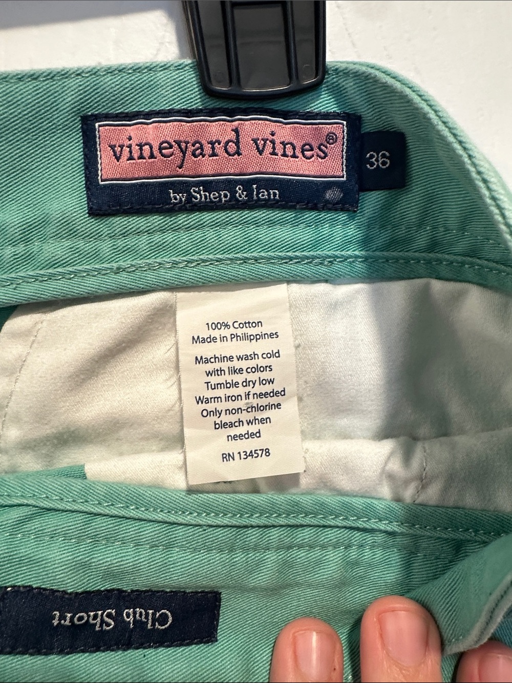 Vineyard Vines Men’s Flat Front Shorts in Mint Green - Picture 4 of 7